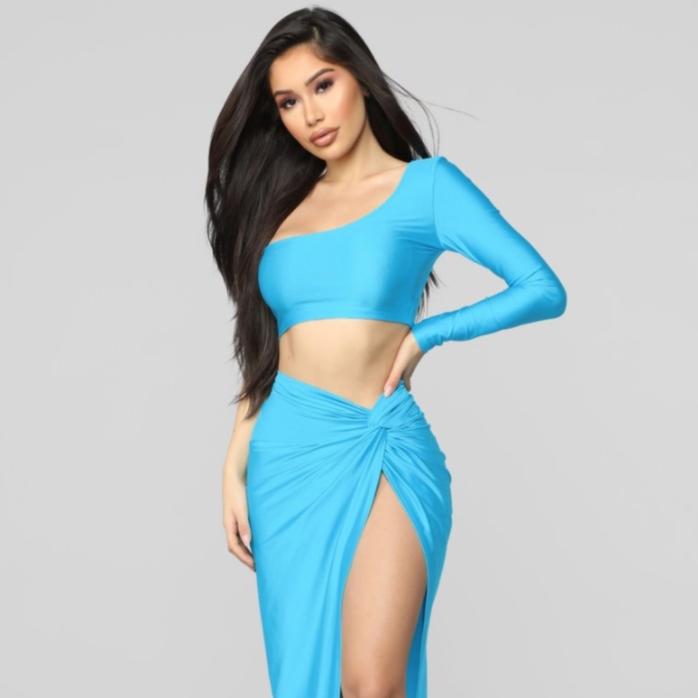 Aqua Skirt Set